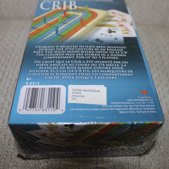 3/$55❤️Solid Wood Deluxe Cribbage Set 3 Track Folding Board with Playing Cards - Picture 6 of 7